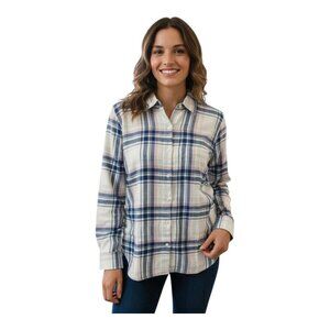 UNTUCKIT Womens De Toren Button Up Shirt~Size 6~Blue Pink White NWT ~ L3 29